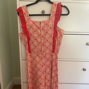 Cool vintage orange German-style dress - Size M